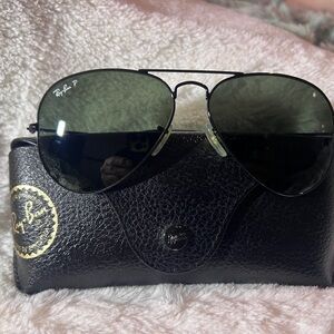 Ray-Ban Green Lens Aviator Sunglasses